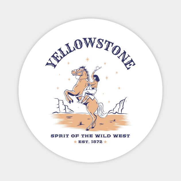 Yellowstone Spirit Of The Wildwest Magnet by StudioStyleCo